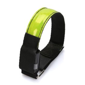 Luminous running arm belt (Option: Yellow-Battery)