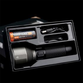 Outdoor Strong Light Flashlight 2000 Lumens Rechargeable Super Bright Flashlight (Color: Black)