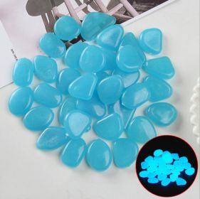 100 Luminous Stones Fluorescent Aquarium Pebbles Fish Tank Garden Luminous Stones (Option: Dark Blue-100pc)