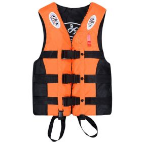 Children Swimming Buoyancy Vest Oxford Cloth Buoyancy Vest Adult Rescue Suit (Option: Orange-XL)