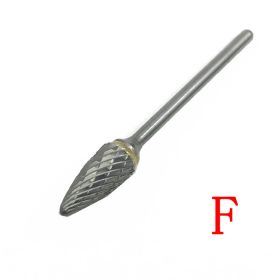 Factory Wholesale Cemented Carbide Rotary File Tungsten Steel Grinding Head Alloy Metal Wood Mold Engraving (Option: F-6x3mm)