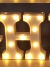 Luminous LED Letter Number Night Light English Alphabet Number Battery Lamp Romantic Wedding Christmas Party Decoration (Option: Always lit-H)