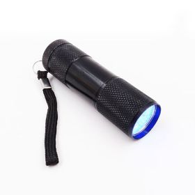 Purple Light Flashlight (Color: Black)