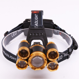 Head Torch with 3 or 5 Leds (Option: 5 heads-EU)