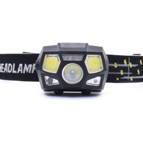 LED induction headlight fishing night fishing light (Color: Black)