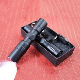 Mini aluminum alloy led light flashlight (Color: Black)