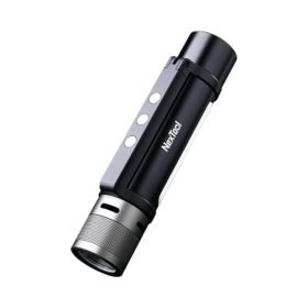 Home long-range portable rechargeable flashlight (Color: Black)