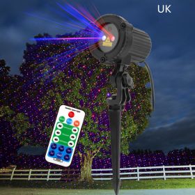 Outdoor waterproof laser light garden lawn light (Option: Black-UK)