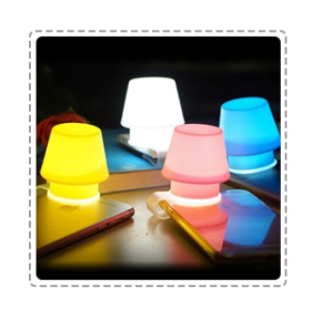 Mabor Stylish Cute Silicone Mobile Phone Holder Night Light Lamp Lampshade Gifts (Color: Yellow)