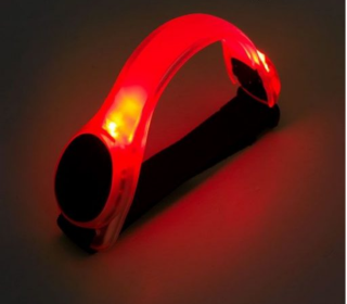 1X Clignotant LED Sécurité Nuit Réfléchissant Ceinture Strap Arm Band Brassard Vélo Courir Sécurité dans les Sports En Plein Air Sport Durable (Color: Red)