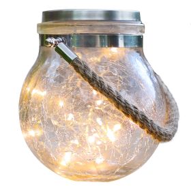 Crack ball glass jar light (Option: Warm White)