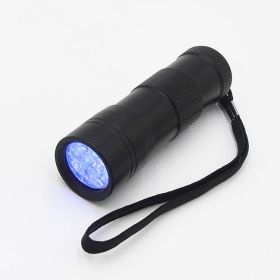 Multifunctional purple light flashlight (Color: Black)