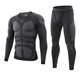 Men's Thermal Underwear Fleece Lined Performance Fleece Tactical Sports Shapewear Thermal Set (size: M)