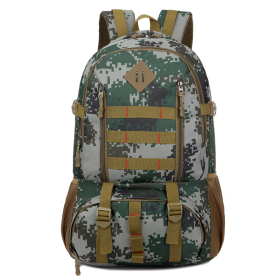 Camouflage Travel Backpack Outdoor Camping Mountaineering Bag (Color: Army Green Camouflage, Type: Mountaineering Bag)