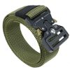 Hefujufang Men's Tactical Belt Military Camouflage Style Nylon Belts Webbing Belt with Heavy-Duty Quick-Release Buckle