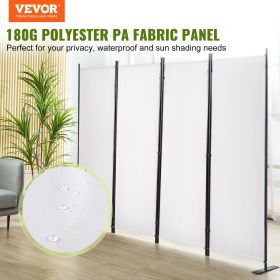 VEVOR Room Divider, Room Dividers and Folding Privacy Screens, Fabric Partition Room Dividers for Office, Bedroom, Dining Room, Study, Freestanding (Color: White, size: 88 √ó 67.5 Inches)