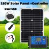 25W-180W 18V/12V Portable Solar Panel Waterproof USB Port Solar Power 5V Solar Battery Charger Outdoor Camping Phone Power Bank