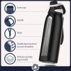 Healter 20oz Leakproof Free Drinking Water Bottle with Spout Lid for;  600ml Stainless Steel Sports Water Bottle for Fitness;  Gym and Outdoor Sports